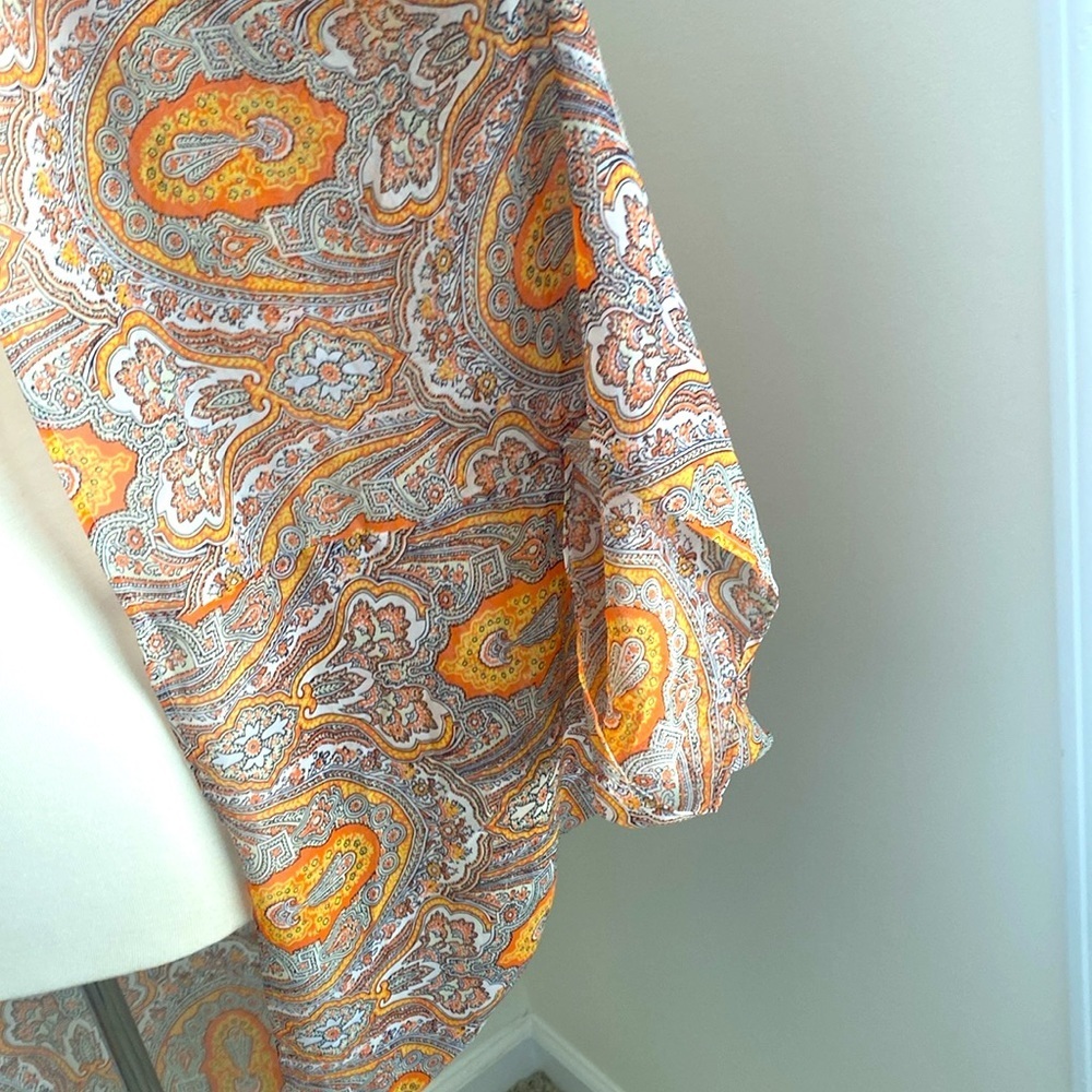 Ann Taylor Boho Print Cover Up Kimono One Size - Picture 5 of 8
